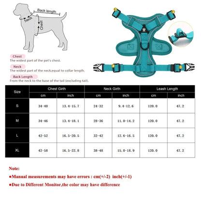 Pet Harness and Leash Set Reflective Walking Puppy Vest