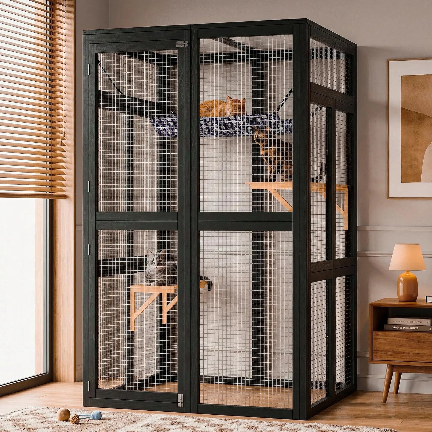 Large Wooden Catio Outdoor Cat Enclosure