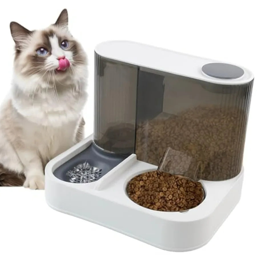 Automatic Cat Food and Water Dispenser Set 2 in 1,