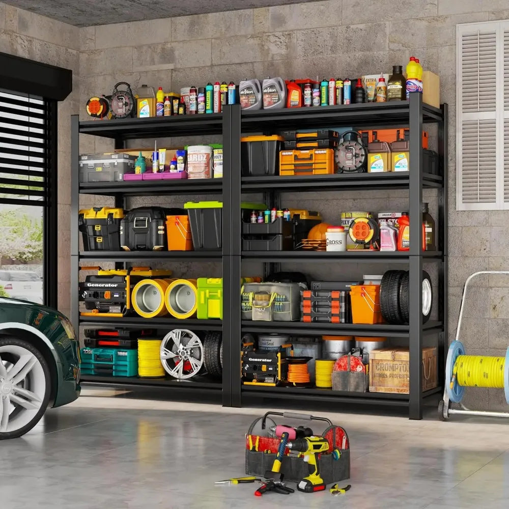72" H X 48" W X 24" D Heavy Duty Garage Shelving Unit 5 Tier