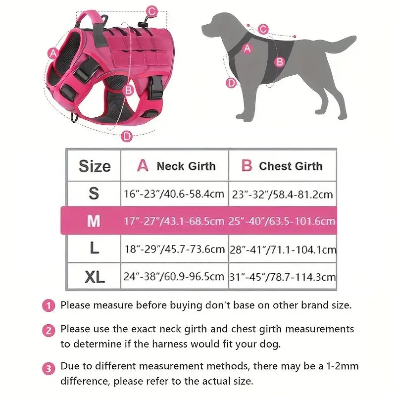 Adjustable No-Pull Tactical Dog Harness with Handle