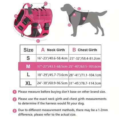 Adjustable No-Pull Tactical Dog Harness with Handle