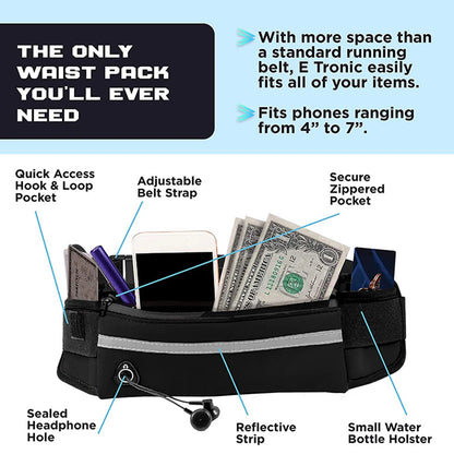 Hands Free Reflective Dog Leash Waist Bag Retractable