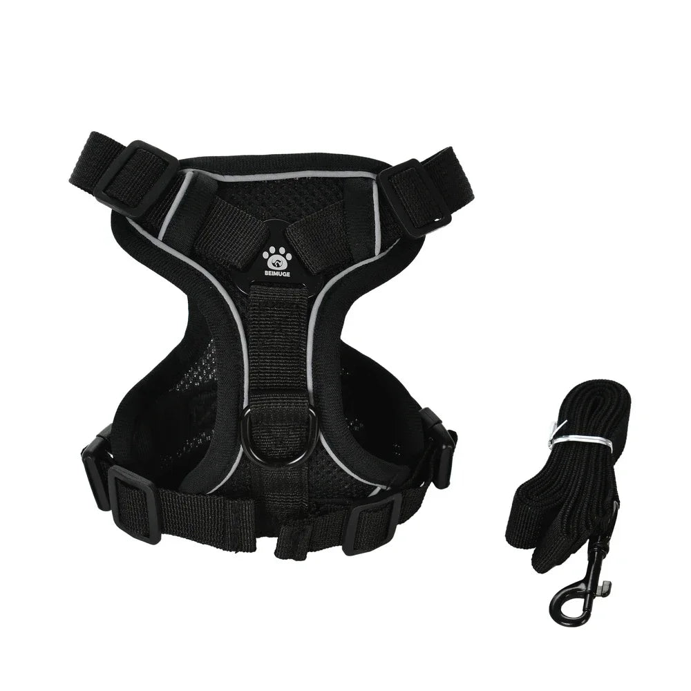 Pet Harness and Leash Set Reflective Walking Puppy Vest