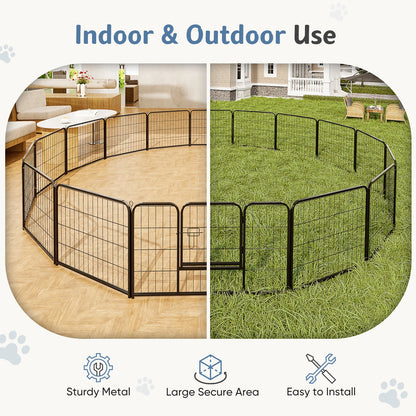 Dog Playpen Fence Metal 24 Inch to 32 Inch