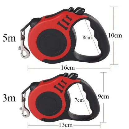 Retractable Dog Leash Outdoor Nylon Braided Rope