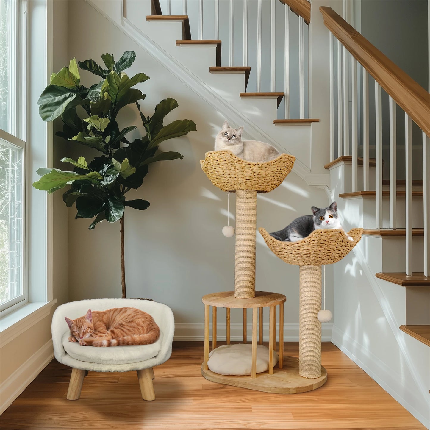 Cat Tree Tower Condo Furniture with Dangling Ball