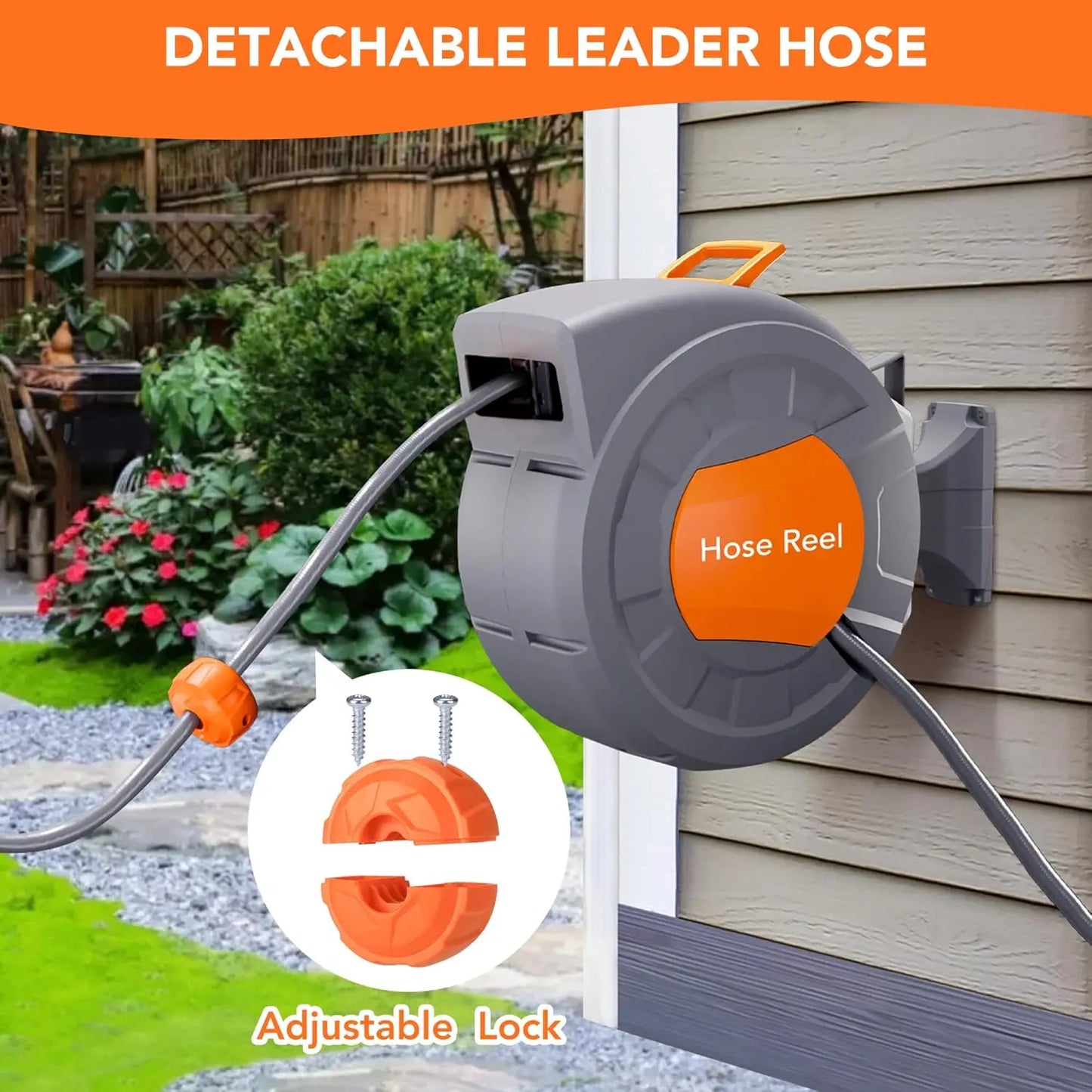 Retractable Garden Hose Reel 1/2 In x 100 FT