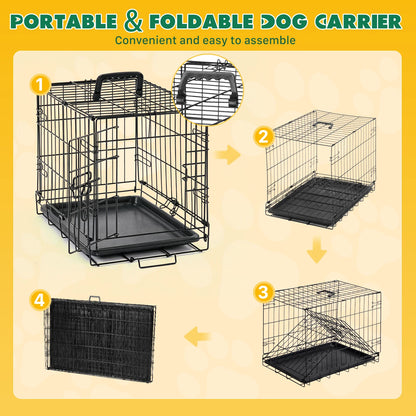 18 Inch Single Door Dog Crate Metal Pet Kennel