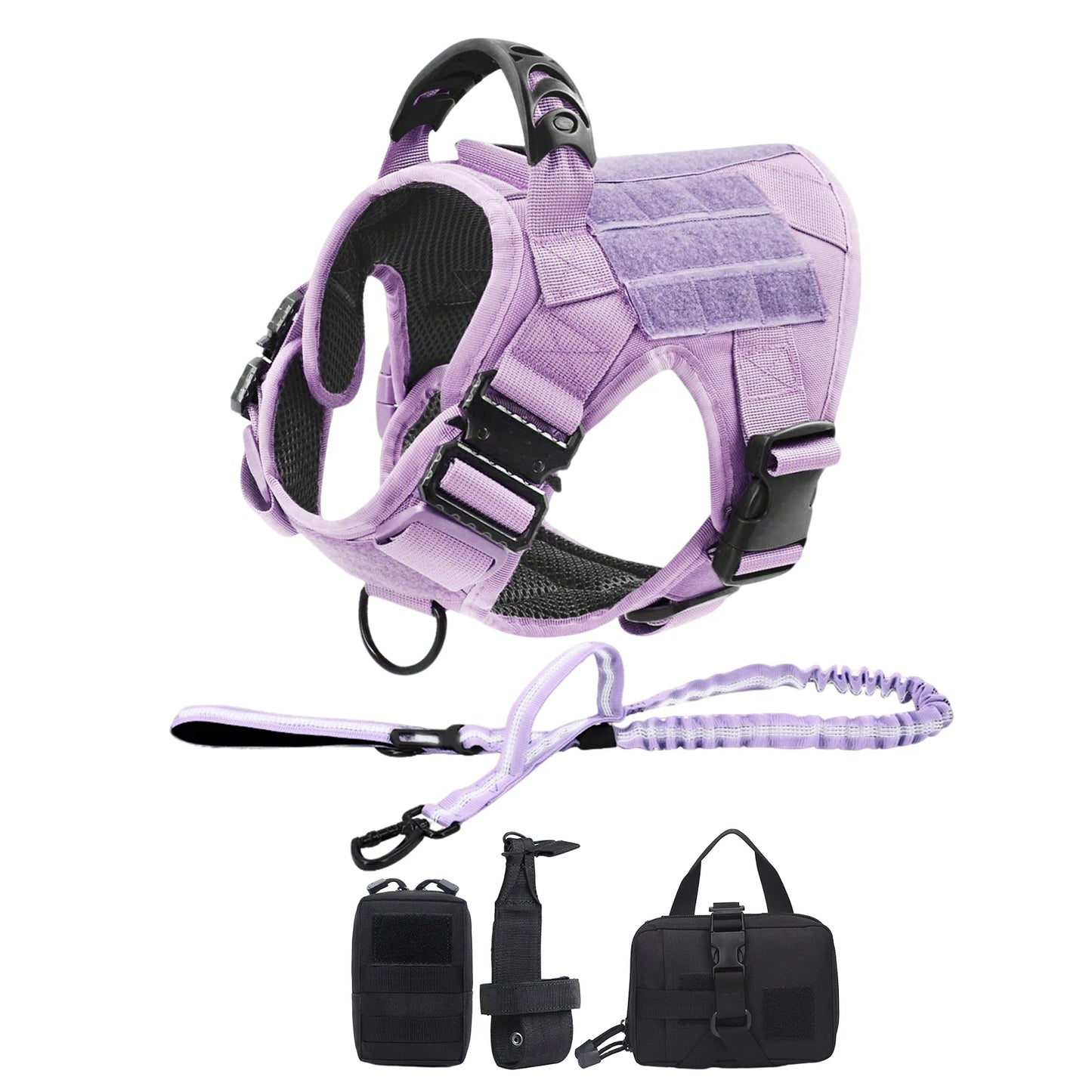 Military Pink Camouflage Dog Harness For Large Medium