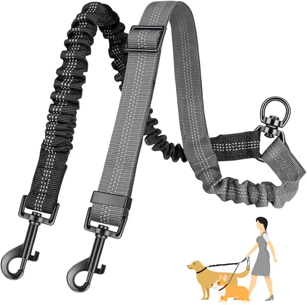 1.6ft Long Dual Dog Leash Attachment - Double Leashes