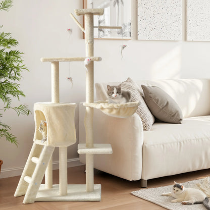Cat Tower w/ Cozy Beds, House, Scratching Post