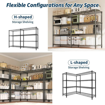 Heavy Duty Metal Shelving Unit 4-Tie