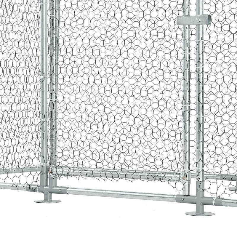 Large Metal Chicken Coop 6.6 x 3.3 x 6.6 ft