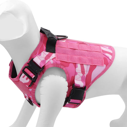 Military Pink Camouflage Dog Harness For Large Medium
