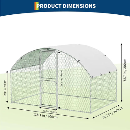 Large Metal Chicken Coop
