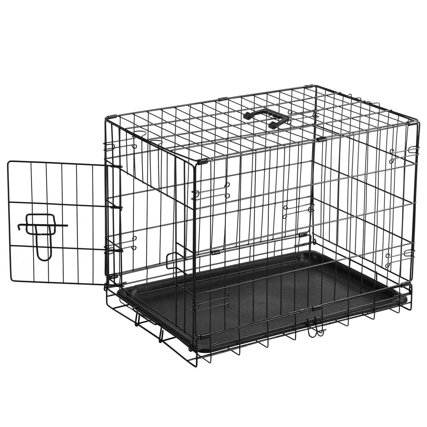 Single Door 30 Inch Folding Metal Wire Dog Cage