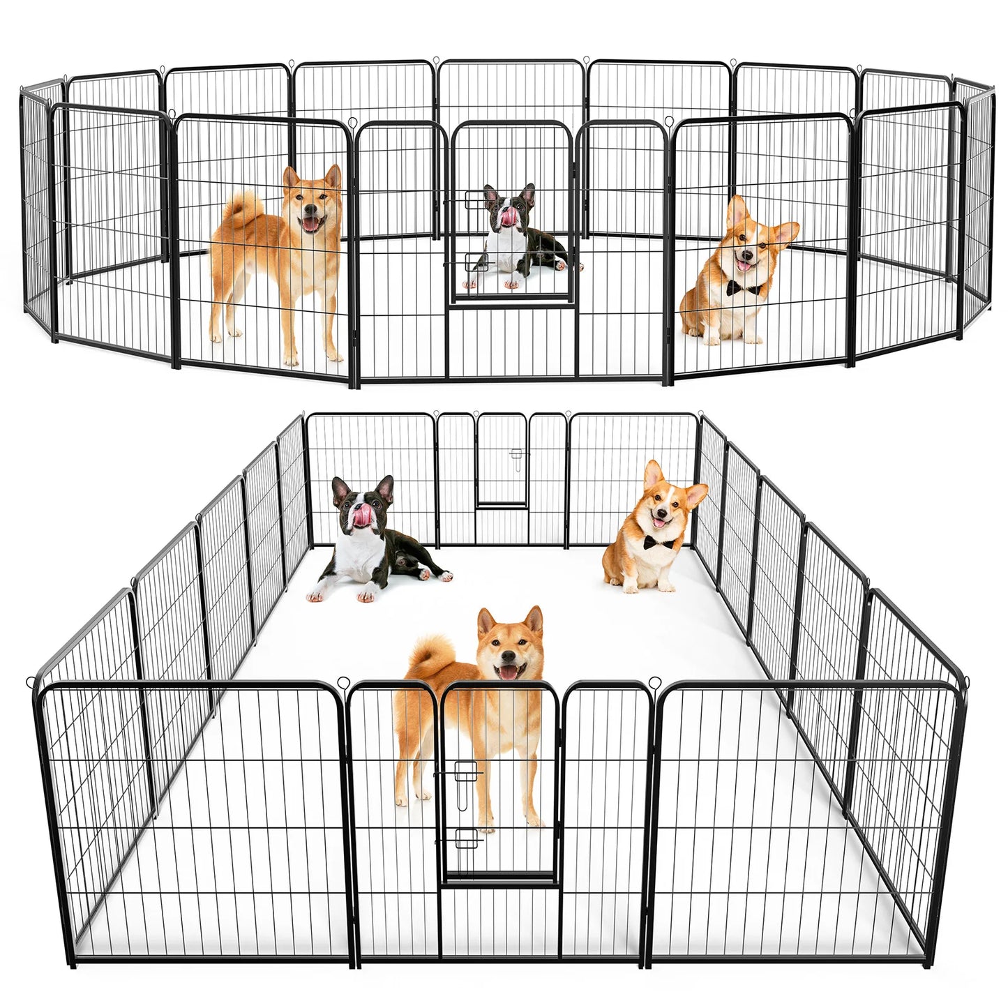 Dog Playpen Fence Metal 24 Inch to 32 Inch