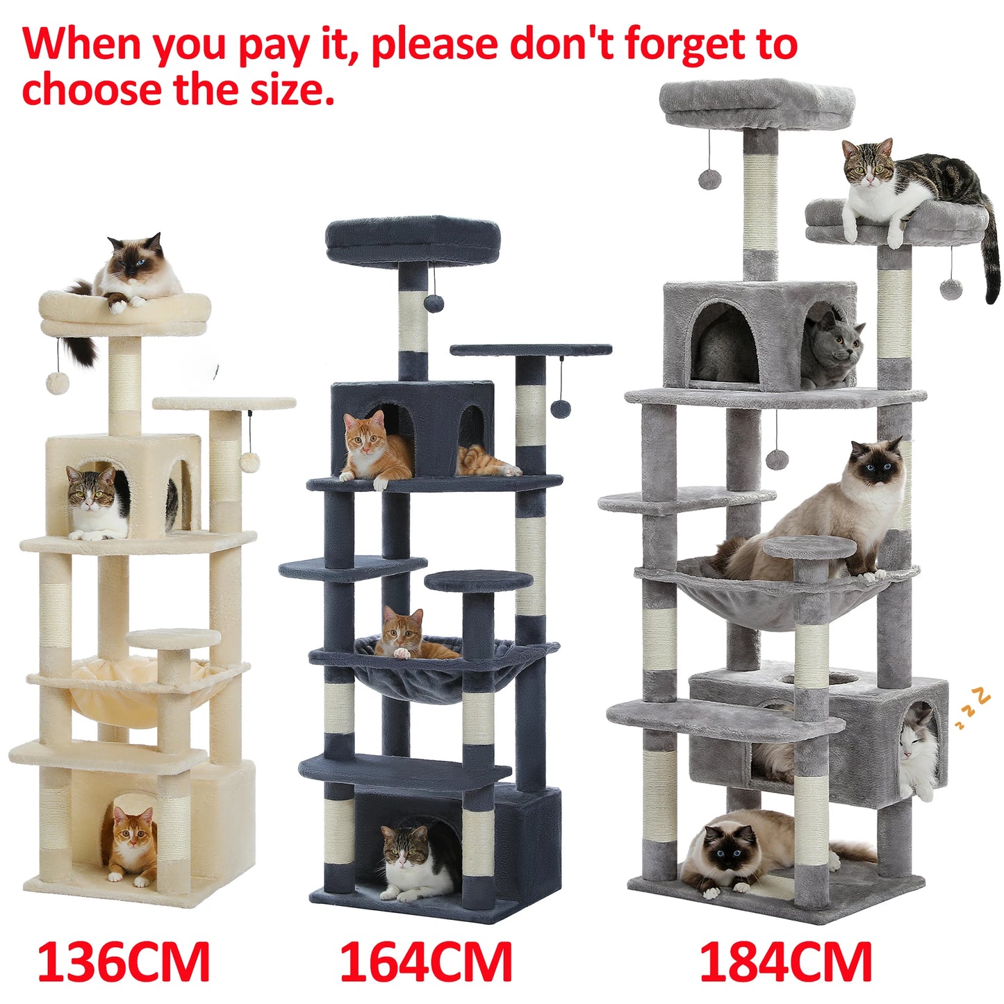 Large Cat Tree Tower for Indoor Cats