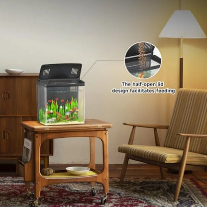 Desktop Fish Tank, 1.2 Gallon Self-Cleaning