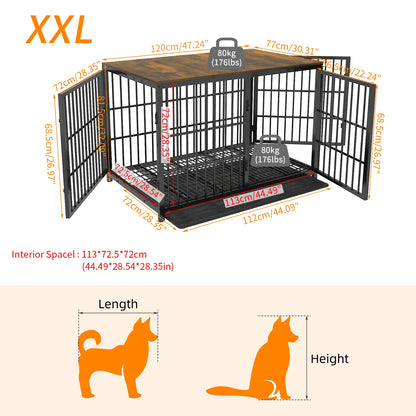 Furniture Style Dog Cage XXL Wooden Pet Kennel