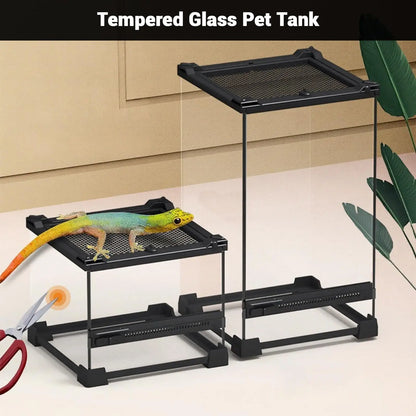 20 x 20 x 30 cm Reptile Feeding Box – Glass Terrarium