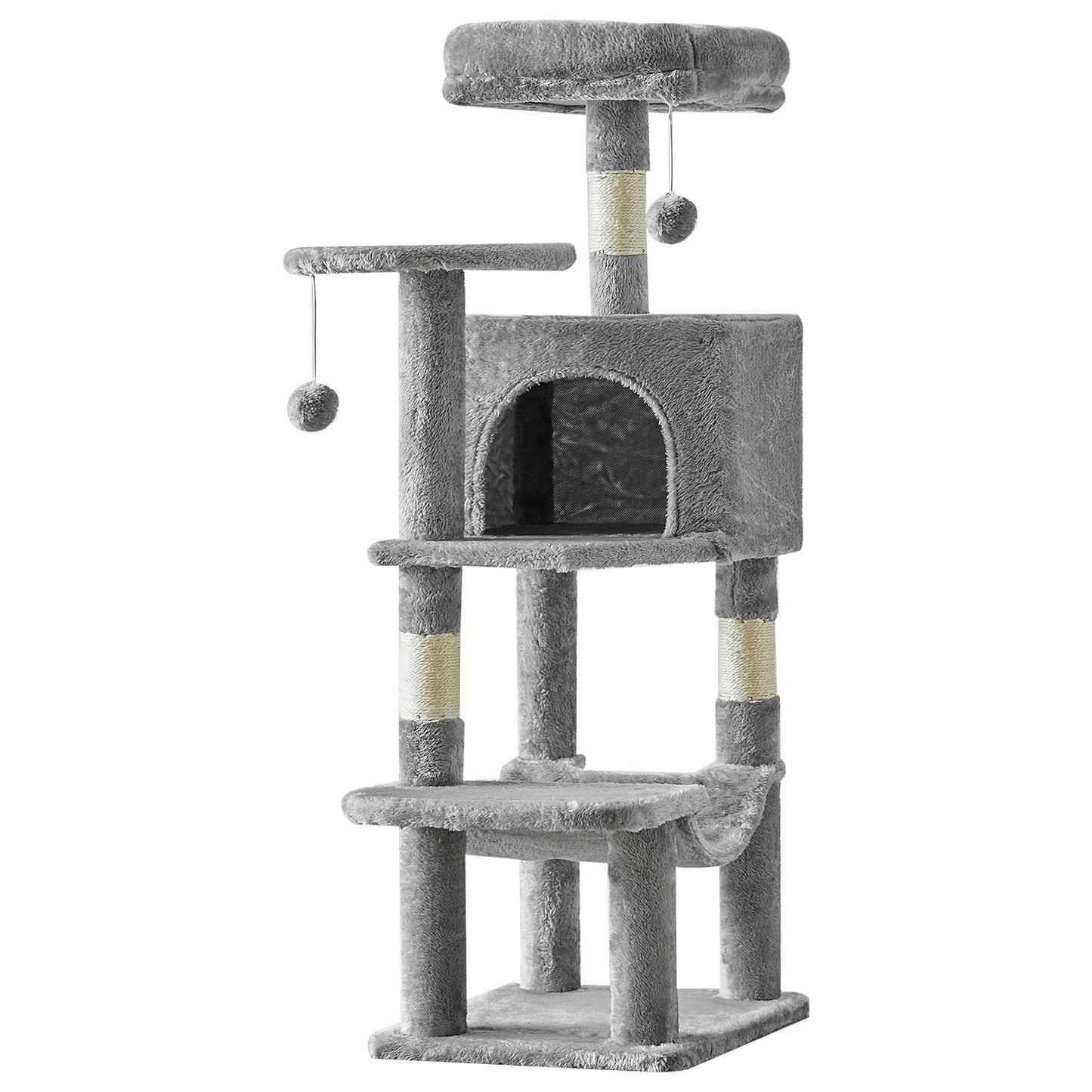 44In Cat Tree Climbing Tower, Scratching Posts, Condo, Perch