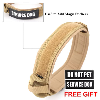 Dog Training Collar Adjustable Tactical W/ Leash