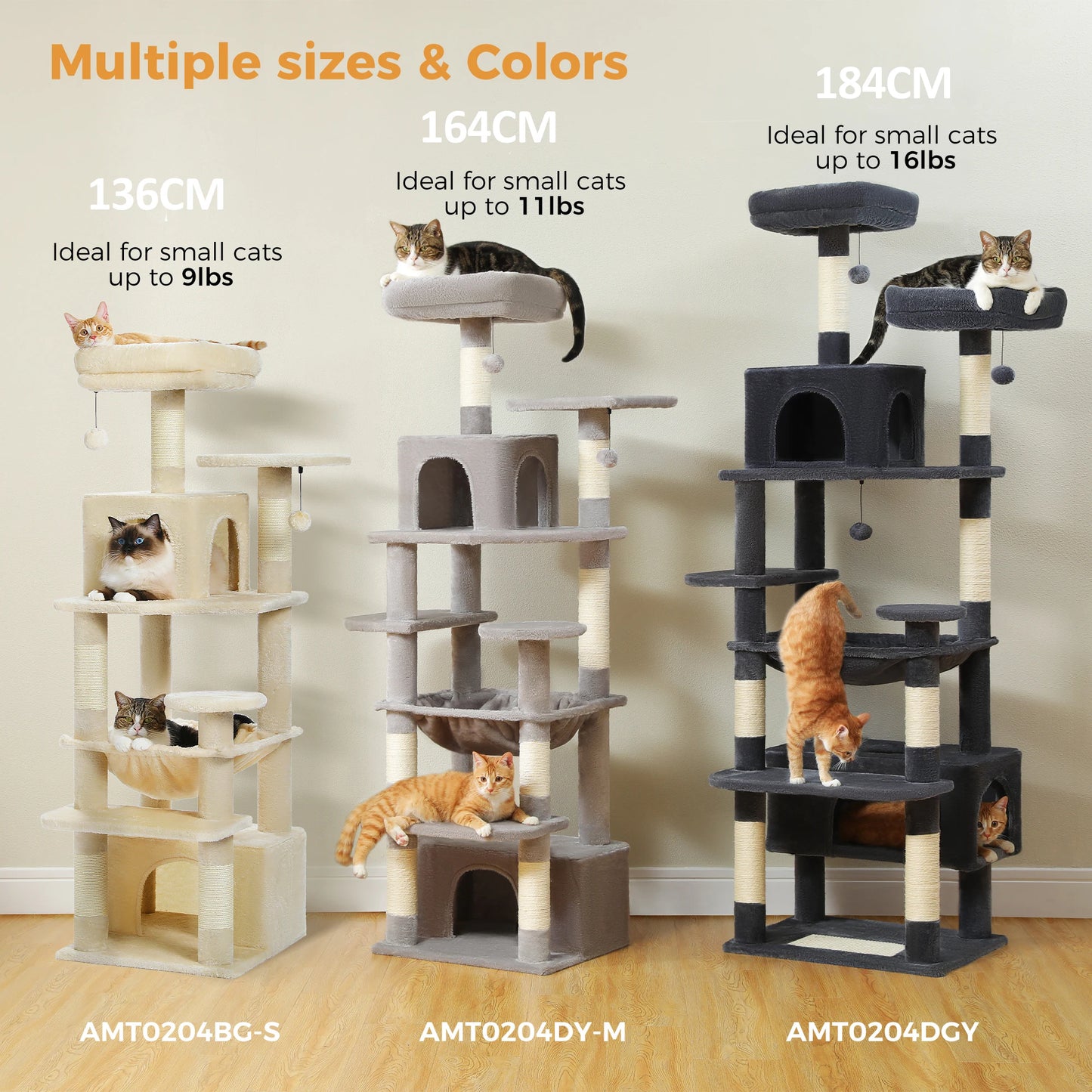 Large Cat Tree Tower for Indoor Cats