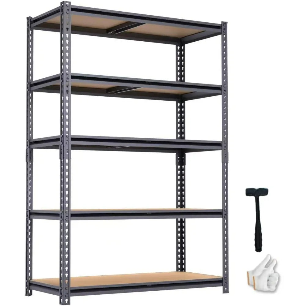 Metal Shelving Rack, 28''×12''×60'' 2400 lbs