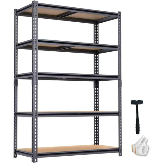 Metal Shelving Rack, 28''×12''×60'' 2400 lbs