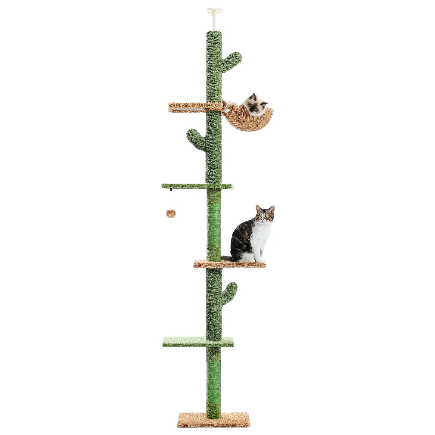 Cat Tree Floor to Ceiling Tower with Scratching Post,