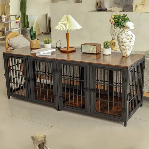 Double Dog Crate with Removable Divider Furniture