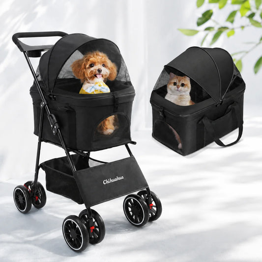 3 in 1 Pet Stroller for Medium Dogs Cats
