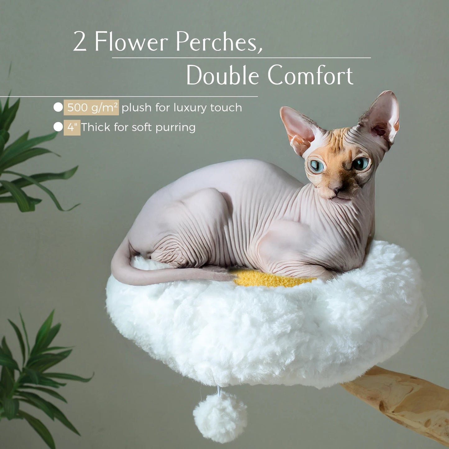 Cat Tree Tower, Wicker Basket Bed, Condo, Ball