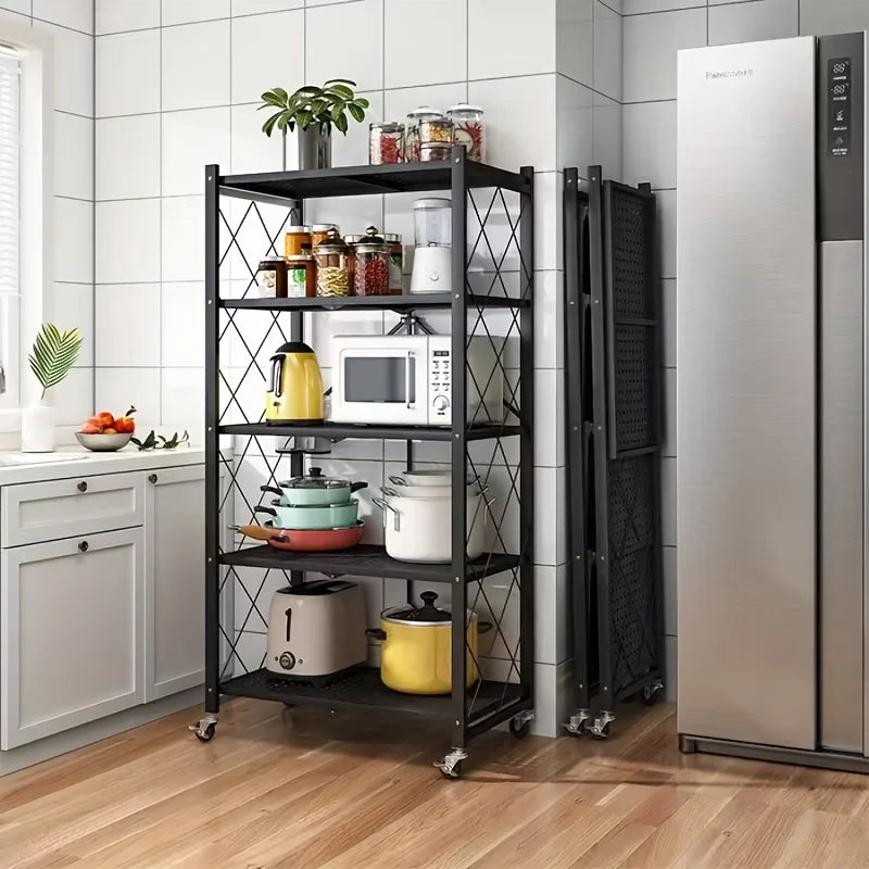 4/5 Layer Folding Storage Rack, with Wheels