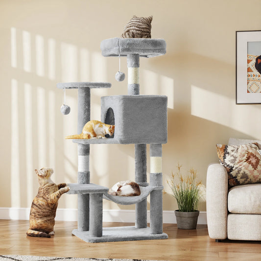 44In Cat Tree Tower w/condo, w/ Sisal Scratching Posts