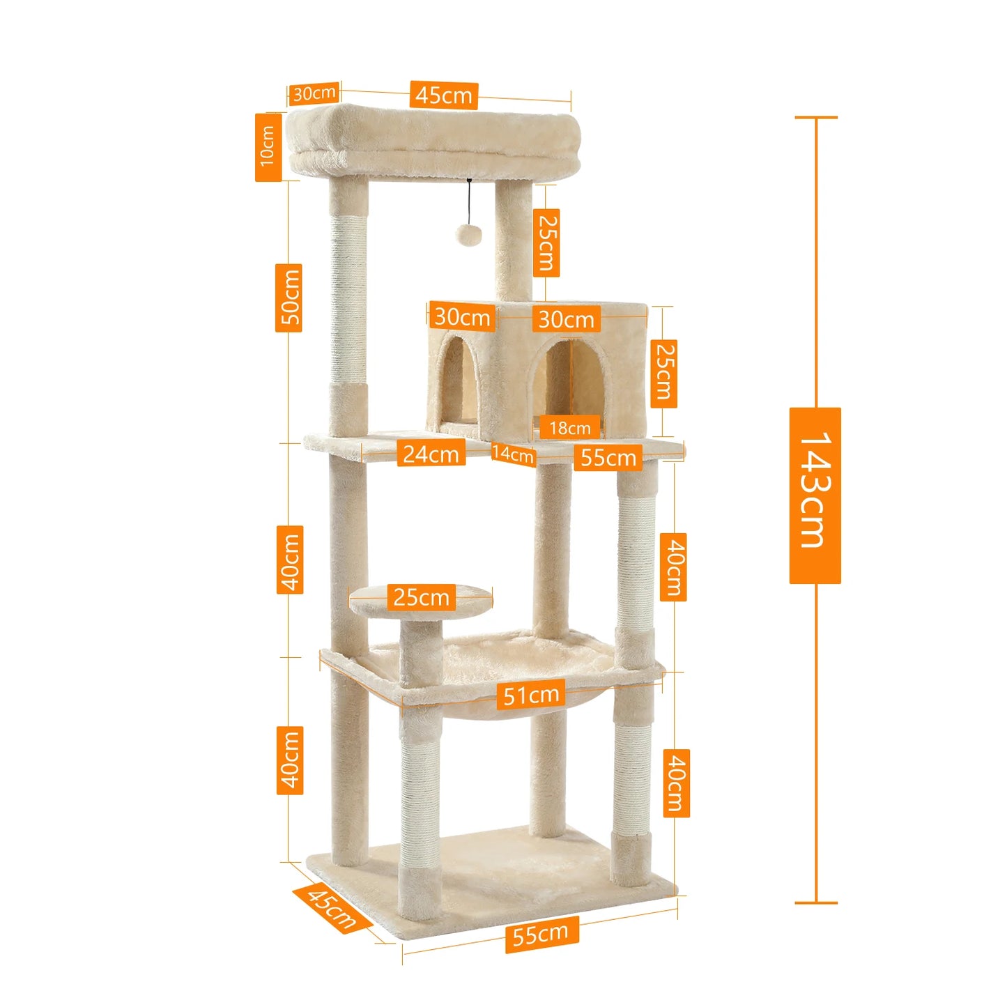 Cat Tree Indoor Tower for Large Cats