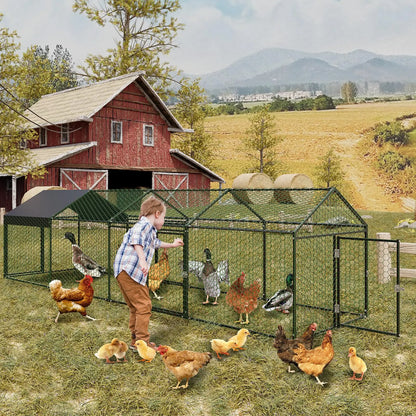 Metal Chicken Coop Heavy Duty Walk-in Chicken Runs