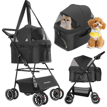 3 in 1 Pet Stroller for Medium Dogs Cats