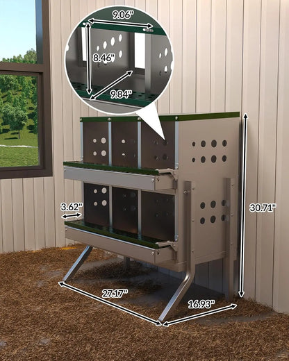 Metal Chicken Coop Nesting Box Roll Out Egg