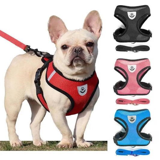 Adjustable Dog Harness No-Pull Pet Harness Soft Padded Dog Vest Reflective No-Choke Pet Vest With Easy Control Handle
