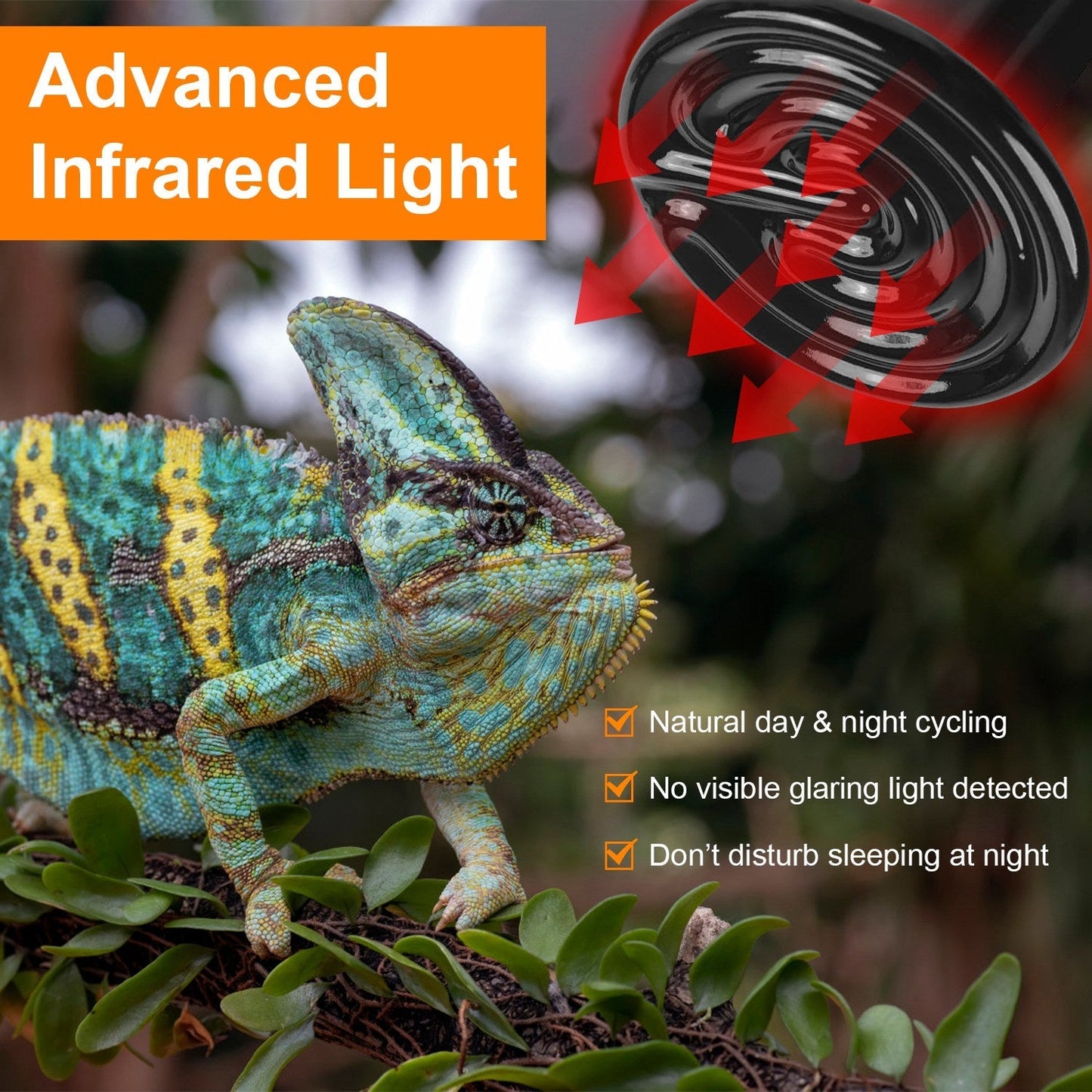 2Pcs Ceramic Heat Lamp 150W Infrared Reptile Heat Lamp No Light Emitting For Pet Brooder Incubator Reptile Lizard Turtle Snake Terrarium