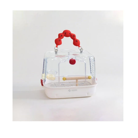 Dayang Bird Travel Carrier Cage for Small Birds White 31x23x24 cm