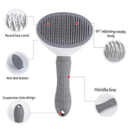 Pet Hair Removal Brush | Slicker Grooming Comb for Dogs and Cats